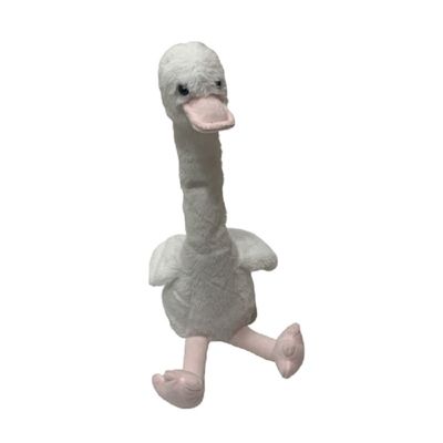 35cm White Duck Plush Toy Merekam Berbicara Sambil Memutar Leher