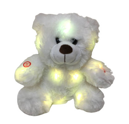 0.82ft 0.25M LED Plush Toy Color Mengubah Teddy Bear Dengan Lampu Dan Musik Rambut Berbulu