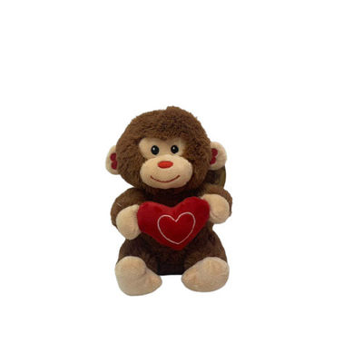 Musik 17cm 6.69IN Hari Valentine Monyet Stuffed Animal EMC