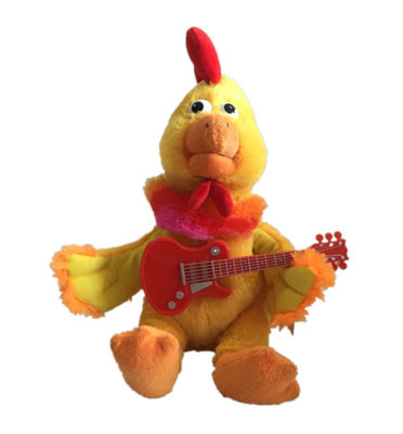 30cm 11.81 Inch Ayam Boneka Kecil Mainan Mewah Bermain Gitar