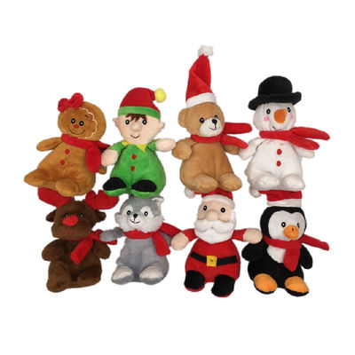 15cm 5.9in Natal Boneka Binatang Animasi Yang Menyanyikan Gingerbread Plush Toy 8 Asstd