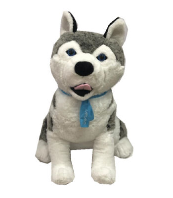 0.33m 12.99 Inch Besar Siberian Husky Stuffed Animal Soft Toy Shower Gift