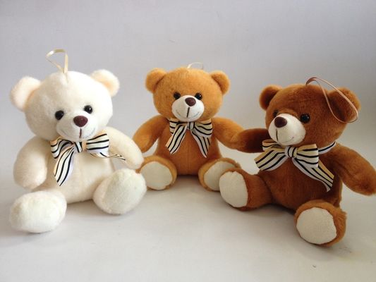 20 Cm 3 CLRS Plush Bears Dengan Ikatan Simpul Indah Mainan Boneka Hadiah Dengan Audit BSCI