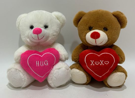 20 Cm 2 ASSTD Boneka Beruang Dengan Mainan Hati Hadiah Menggemaskan untuk Hari Valentine