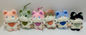 Raccoon Plush mainan hewan isi, 6 warna hewan isi gantungan kunci Kawaii dekorasi rumah hadiah ulang tahun untuk anak-anak