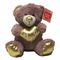 Super Lembut 0.25M 9.84in Hari Kasih Sayang Mainan Mewah Teddy Bear Dengan Hati Di Dada