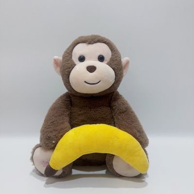 Peek A Boo Monkey Dengan Banana Interactive Mengulangi Plush Toy Musical Singing Talking