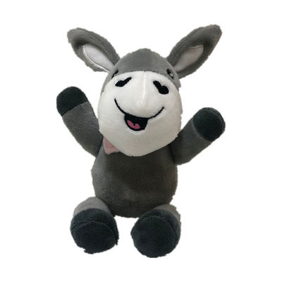 PP Cotton 0.2m 0.66ft Grey Donkey Bayi Mainan Mewah Boneka Binatang Dengan Bell