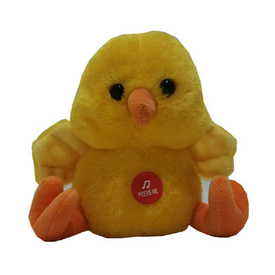 14 cm 5.51 Inchsoft Paskah Mainan Mewah Ayam Ayam Berbicara Musik