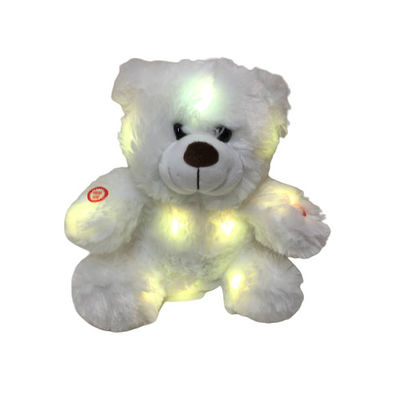 Warna-warni 0.25M 9.84ft LED Plush Toy Big White Bear Stuffed Animal SGS