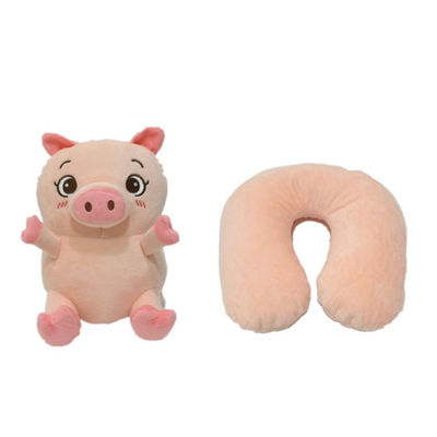 Kehangatan 0.2M 7.87 INCH Piggy Plush Toy Hewan Bantal Leher Untuk Dewasa Rohs
