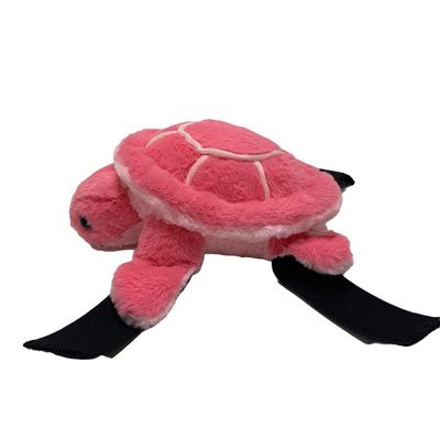 Merah Muda Bulu Panjang Stuffed Turtle Knee Pad Mainan Mewah 28 cm Untuk Ski Snowboard Skateboard