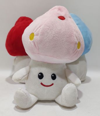 Tiga rekaman warna bergerak jamur kiri dan kanan listrik mainan mewah boneka kenyamanan lunak
