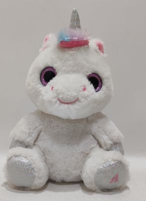 Mata besar mengukir kesan menyanyi kiri dan kanan mata lampu unicorn listrik mainan mewah