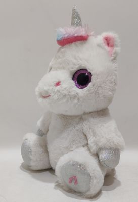 Mata besar mengukir kesan menyanyi kiri dan kanan mata lampu unicorn listrik mainan mewah