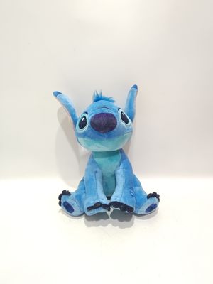 Mainan berbulu bicara duduk Stitch lucu, dengan ketinggian 7,09 inci dan 11,02 inci