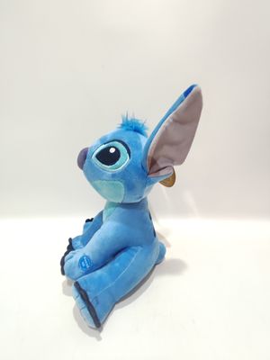 Mainan berbulu bicara duduk Stitch lucu, dengan ketinggian 7,09 inci dan 11,02 inci