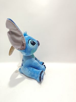 Mainan berbulu bicara duduk Stitch lucu, dengan ketinggian 7,09 inci dan 11,02 inci
