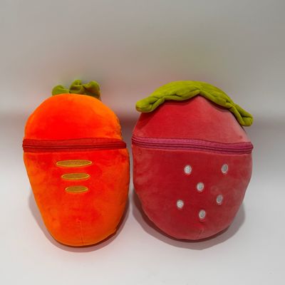 Mainan Plush Cute Dipenuhi dengan Zipper Karot berbentuk kelinci