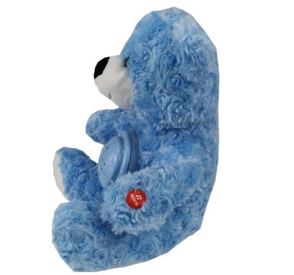 Hot-Selling LED Dipenuhi Hewan Berwarna-warni Bercahaya Plush Teddy Bear Proyeksi Lampu Lullaby Plush Teddy Bear