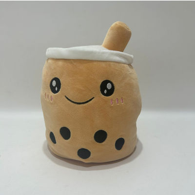 Custom Logo Double-sided Reversible Warna Susu Teh Cup Plush Mainan
