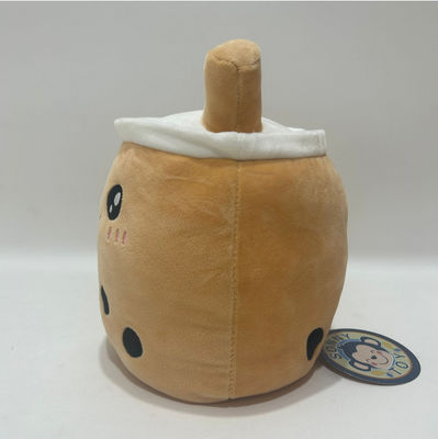 Custom Logo Double-sided Reversible Warna Susu Teh Cup Plush Mainan