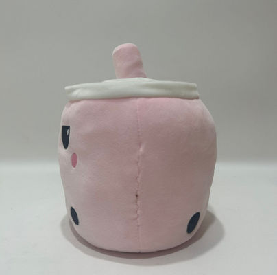 Custom Logo Double-sided Reversible Warna Susu Teh Cup Plush Mainan