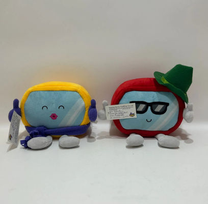 Disesuaikan 14cm Merah Dan Kuning Mobil Kabel Maskot Boneka Plush