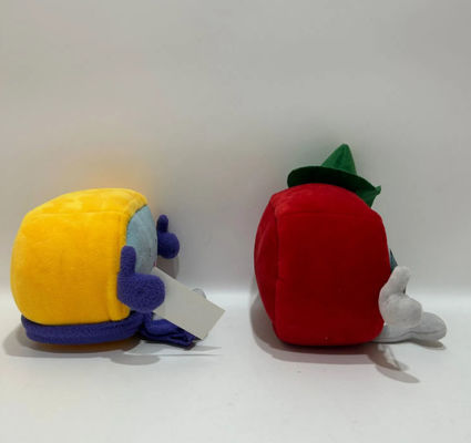Disesuaikan 14cm Merah Dan Kuning Mobil Kabel Maskot Boneka Plush