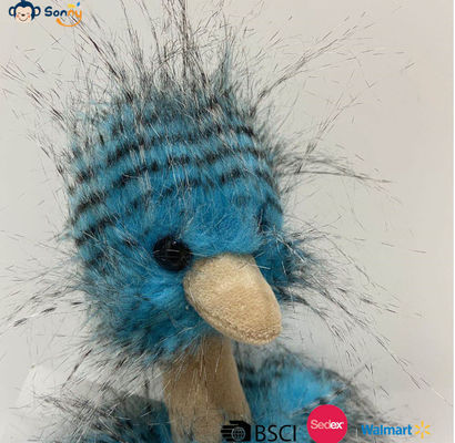 OEM Pabrik Grosir Custom Biru Peacock bulu Bidadari Peluci Mainan Hadiah Dipenuhi Hewan
