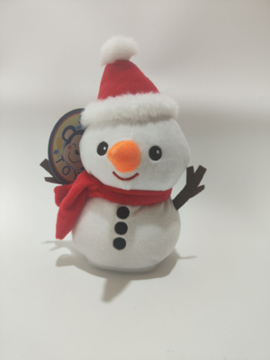 Hot Selling Natal Rekaman dan Mengulang Snowman Mainan Elektronik Mainan Fungsi Mainan hadiah terbaik untuk anak-anak