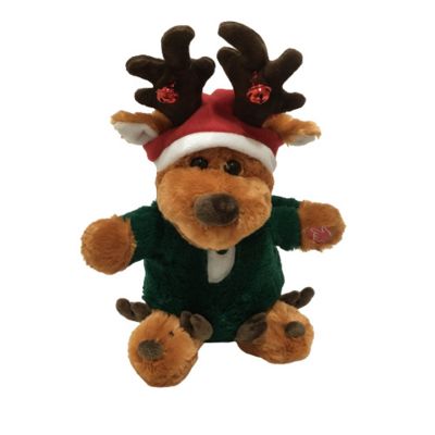 Anak-anak Hadiah Natal lucu rusa dengan bergetar kaki dan bernyanyi Plush mainan mainan elektronik