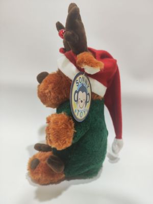 Anak-anak Hadiah Natal lucu rusa dengan bergetar kaki dan bernyanyi Plush mainan mainan elektronik