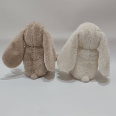 2 Mainan Kelinci Lop-Ear Duduk Campuran, Boneka Mewah Lembut & Lucu untuk bayi