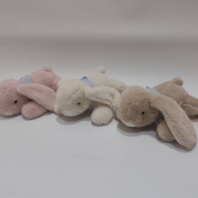 3 Bermacam-macam 18cm Crouching Lop-eared Rabbit Plush Toys Soft & Cute Stuffed Bunny untuk bayi