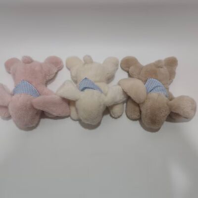 3 Bermacam-macam 18cm Crouching Lop-eared Rabbit Plush Toys Soft & Cute Stuffed Bunny untuk bayi