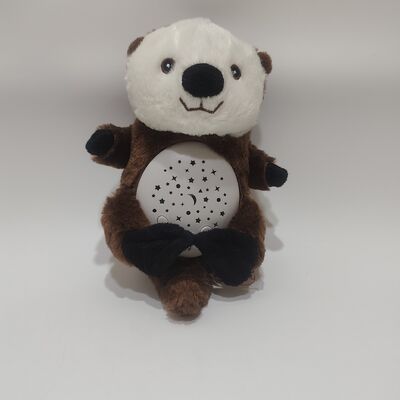 Mainan Proyektor Lampu Musikal Plush Otter