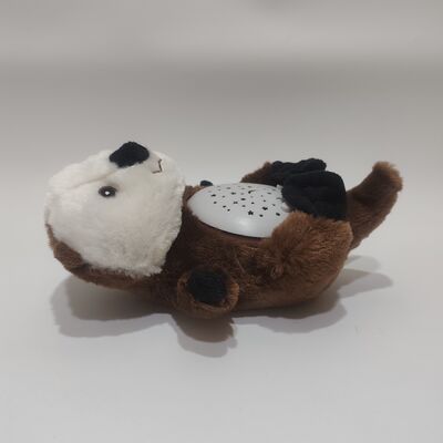 Mainan Proyektor Lampu Musikal Plush Otter