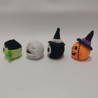 Berwarna-warni 4-Piece Halloween Bouncy Ball Set untuk Anak-anak Playtime