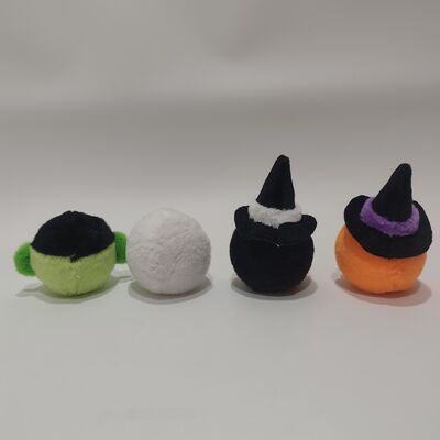 Berwarna-warni 4-Piece Halloween Bouncy Ball Set untuk Anak-anak Playtime