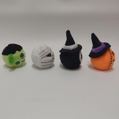 Berwarna-warni 4-Piece Halloween Bouncy Ball Set untuk Anak-anak Playtime
