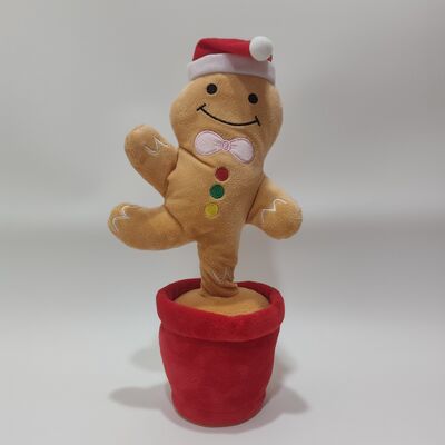 Serial Natal Bernyanyi dan Menari Santa Claus Gingerbread Man Pohon Natal Penguin Elk