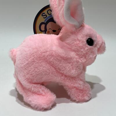 Desain Custom Dipenuhi Hewan Cute Cute Jumping Kelinci Electronic Plush Toy