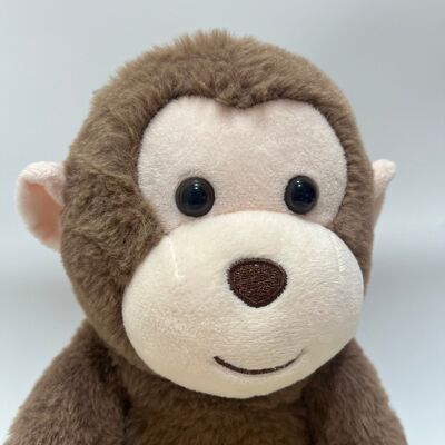 Mainan Mewah Monyet Mengintip-intip Interaktif dengan Fungsi Rekaman dan Bernyanyi Memegang Pisang Hewan Boneka Petak Umpet