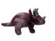 Mainan Isian Poliester Triceratops Ungu Mewah 26cm
