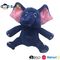 20cm Soft Blue Plush Baby Elephant Toy W/ Telinga Merah Muda Untuk Dekorasi Rumah &amp; Hiburan Keluarga