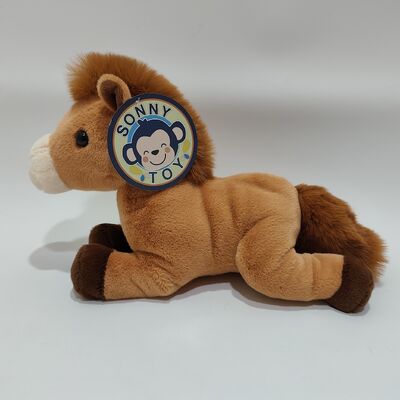Mainan Kuda Coklat Lembut Lucu dan Hewan Boneka Realistis