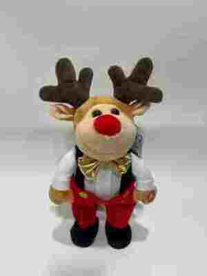 Bernyanyi & Menari Rusa Natal Mainan Plush Dengan Musik