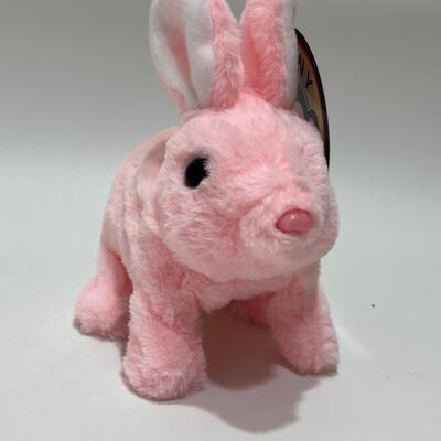 Desain Custom Dipenuhi Hewan Cute Cute Jumping Kelinci Electronic Plush Toy